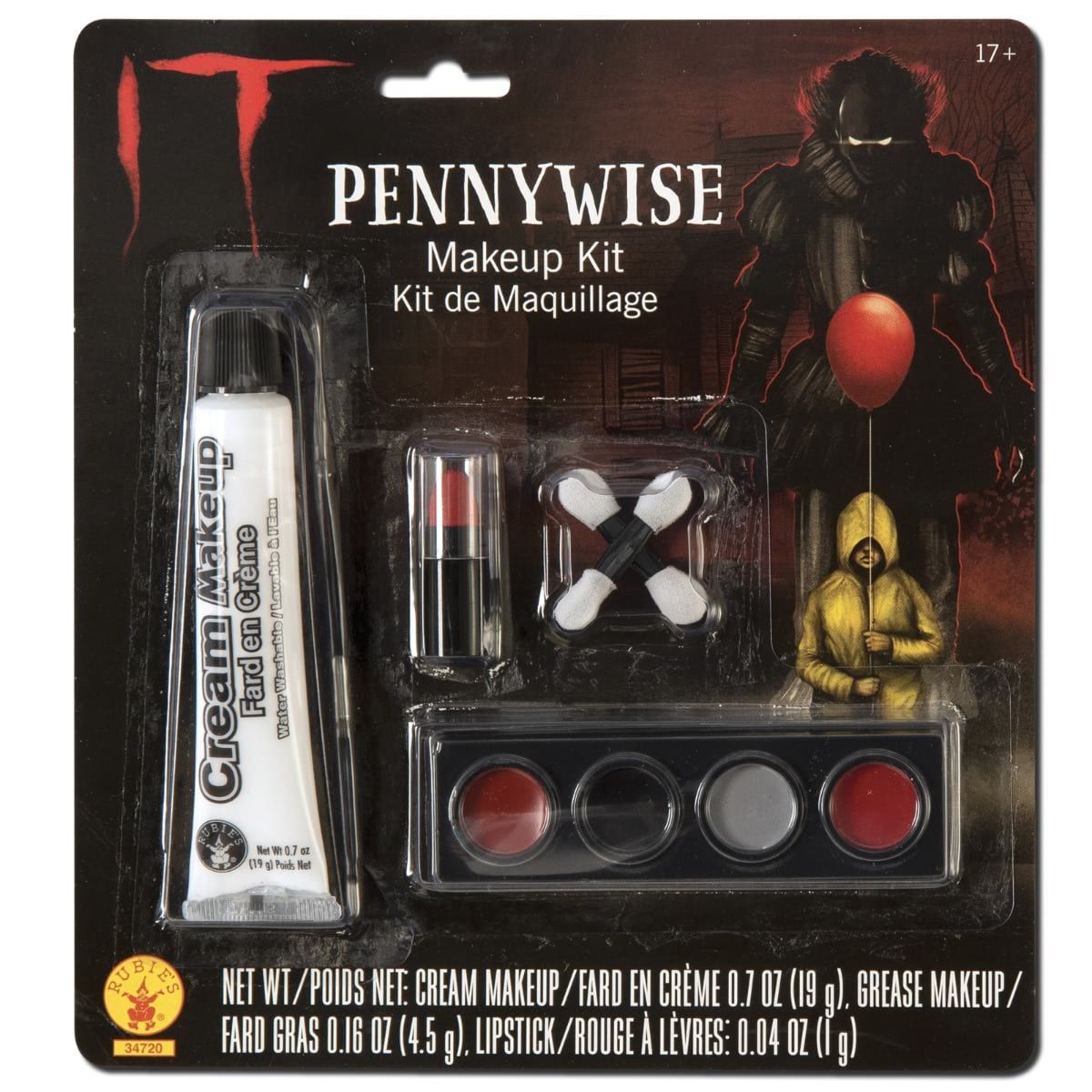 Kit de maquillaje de la película Pennywise "IT" para adultos